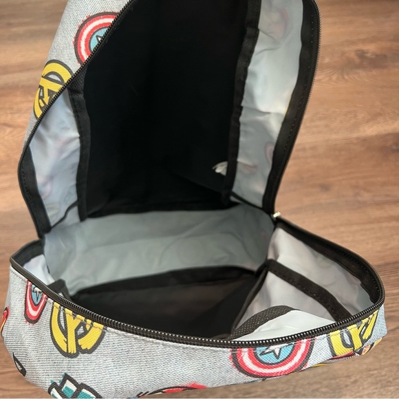 Marvel Black and Gray Backpack with Superhero Icons - Picture 6 of 6